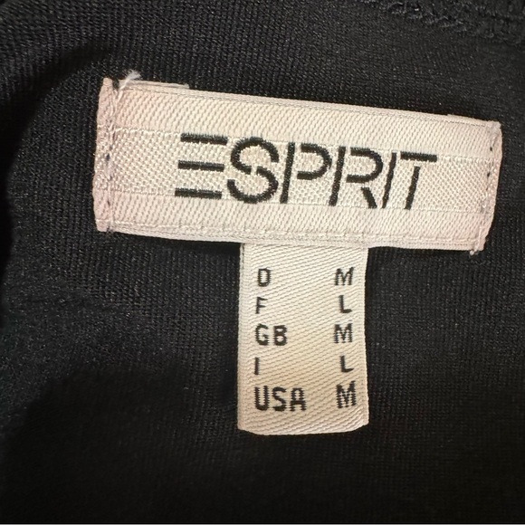 Vintage Esprit Black Halter Maxi Dress Side Slits Size Medium - Picture 7 of 7